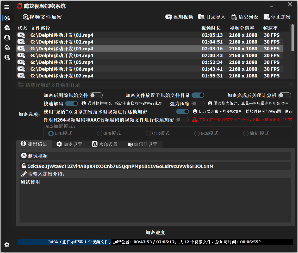 腾龙视频加密系统